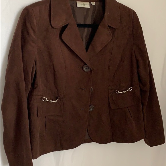 Studio works brown soft jacket - Picture 4 of 9
